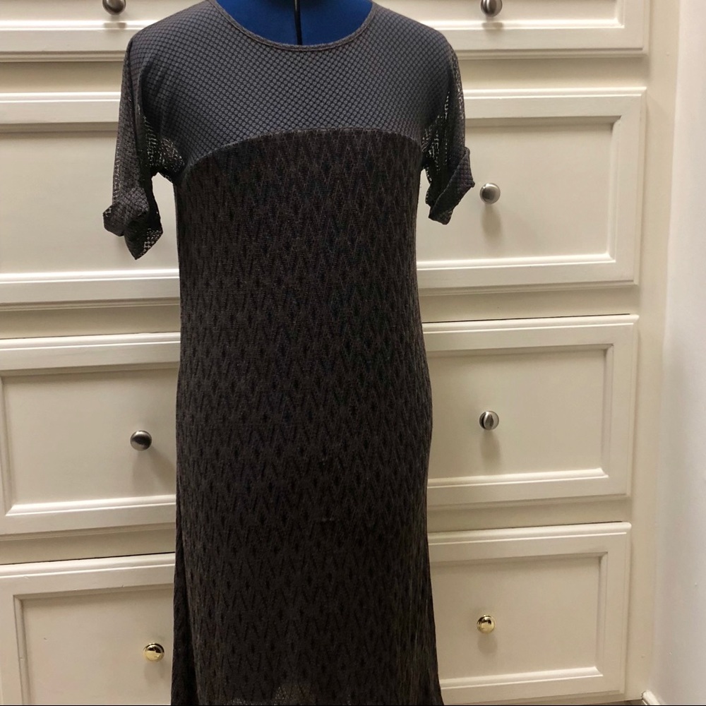 Free People Gray knit midi dress